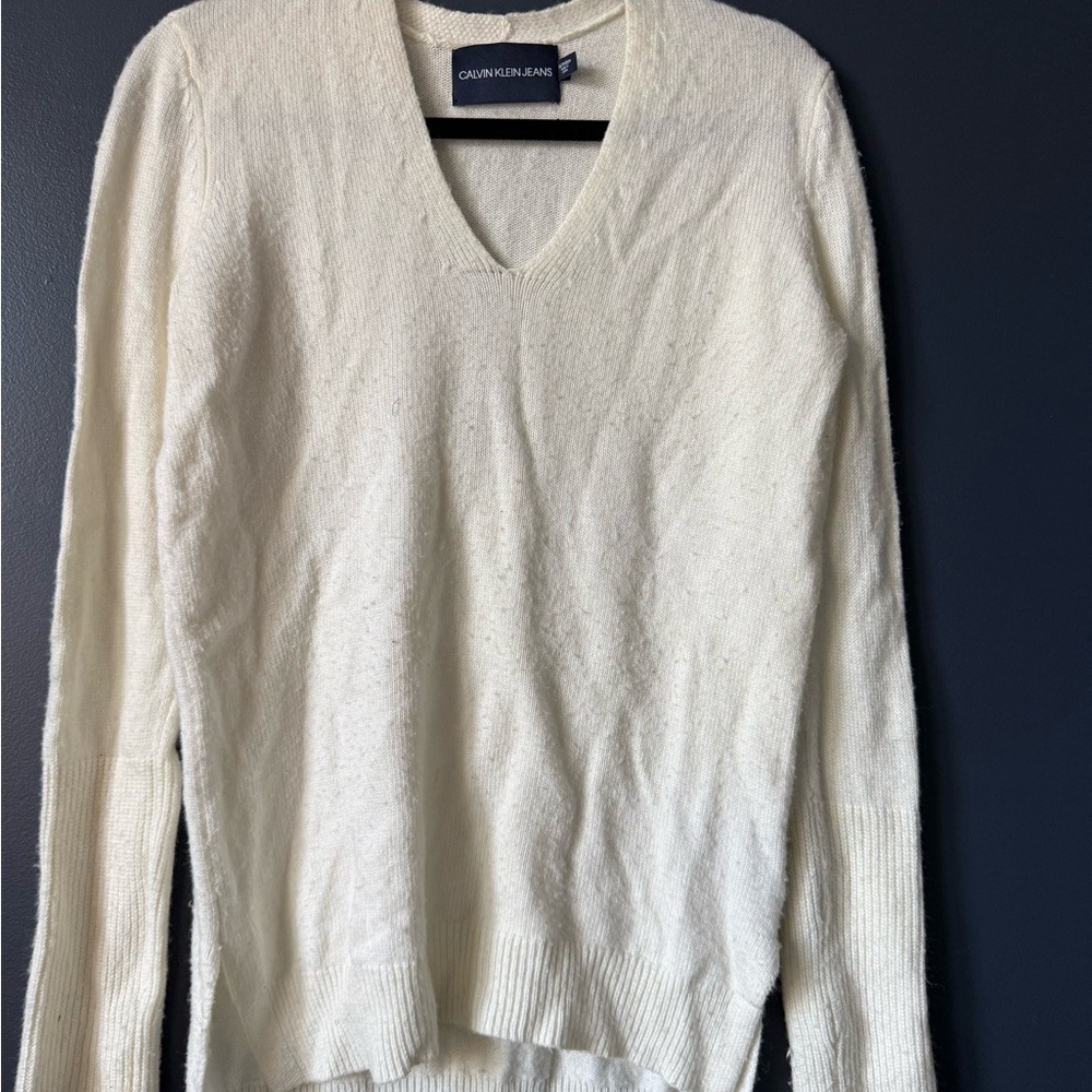 Calvin Klein Jeans Cream Knit Sweater